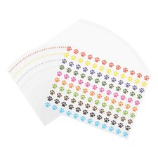 MECCANIXITY Multicolor Paw Print Stickers 4200Pcs 0.35inch Self-Adhesive...