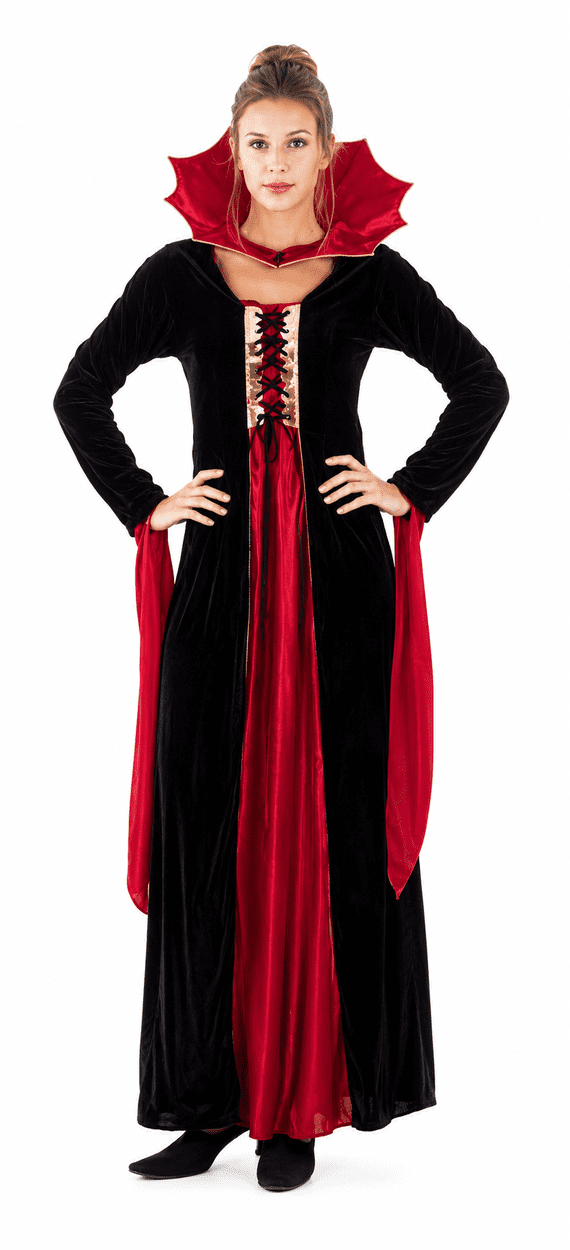 Halloween Ladies Gothic Vampiress Costume Vampire Fancy Dress Outfit