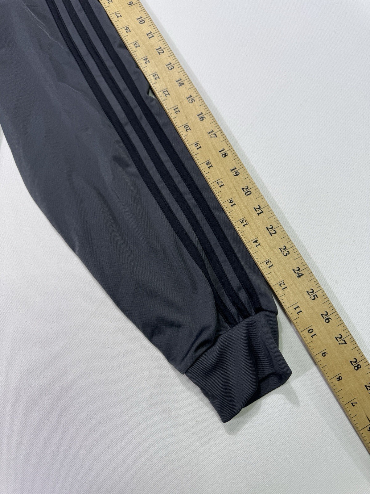 Adidas Essentials Track Jacket Zip 3-Stripes Gray… - image 9