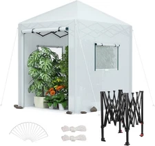 WORKPRO Portable 8'x 8'/8'x6' Walk-in Greenhouse Instant Pop-up Gardening Houses