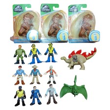 Imaginext JURASSIC PARK  WORLD Lot w/ Figures  Dinosaurs - Ellie Dr Grant Trex