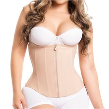 Fajas Salome, Waist Cincher Trainer for Women Colombian Body Shaper 0315 BEIGE