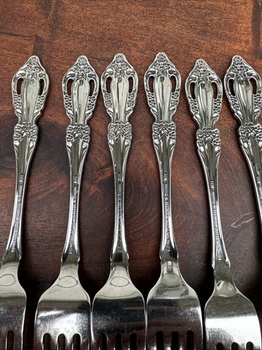 6 Dinner Forks RAPHAEL Oneida Distinction Deluxe HH Stainless Flatware - Picture 12 of 14
