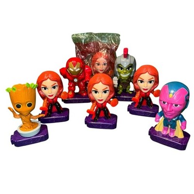 Marvel Avengers Happy Meal Toy Lot Groot Iron Man Hulk Scarlet Witch Vision 8pc