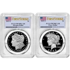 2025-S $1 Proof Morgan and Peace Silver Dollar PCGS PR70DCAM FS Flag
