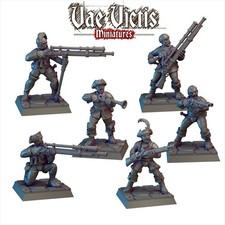 28mm Vae Victis Militia Warband for Mordheim, D D, Frostgrave