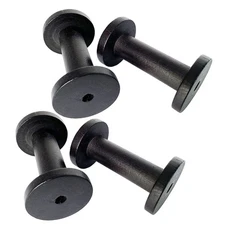 4 Pcs Sewing Thread Storage Empty Bobbins Natural Wood Solid Spools