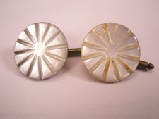 Singles 2 11/16" Mother of Pearl Vintage Formal Shirt Stud set tux groom f01