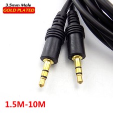 1.5/3/5/10M 3.5mm Stereo Audio AUX Cable Input Extension Male to Male Car Cord