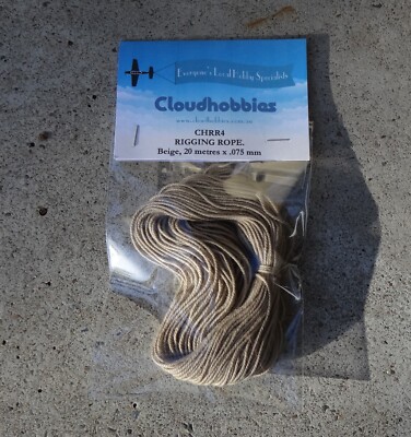 Model Rigging Rope, CHRR4, Beige, 20 Metres X .75 MM Dia. Fine and ...