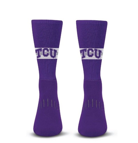 Calze Texas Christian University TCU Horned Frogs Crew taglia L 10-13 viola - Foto 2 di 5