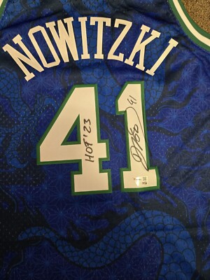 Dirk Nowitzki Mavericks Signed HOF M&N 1998-2019 Asian Heritage