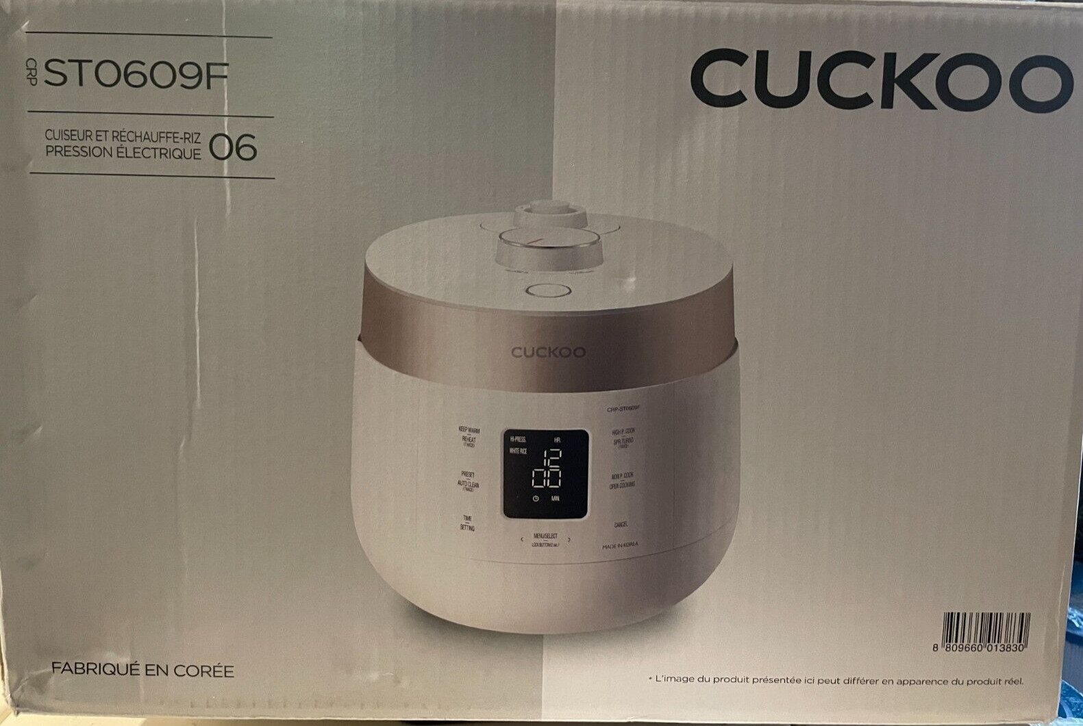 CUCKOO CRP-ST0609F 6-Cup Twin Pressure Rice Cooker & Warmer