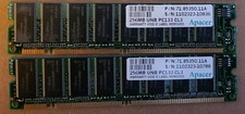 QTY: 2 - 256MB (512MB) PC133 133MHz 168 Pin SDR SDRAM Desktop - Single Sided
