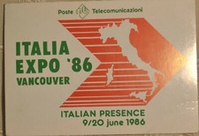 Italia EXPO '86 Vancouver 1986 Poste Telecomunicazioni
