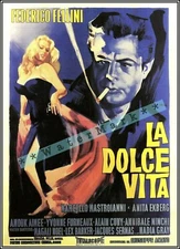 La Dolce Vita 1960 Italian Film Drama Comedy Vintage Poster Print Retro Movie