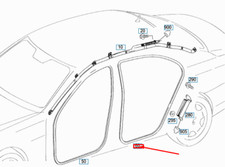 MERCEDES-BENZ S W222 Türdichtung Kantenschutz hinten A22269703518S30 MERCEDES-BENZ S W222 Türdichtung Kantenschutz hinten A22269703518S30