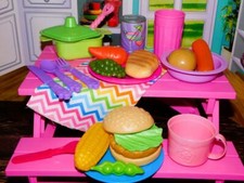 Childrens Learning Resources Play Food Lot Chicken Dishes Veggie Burger Lot