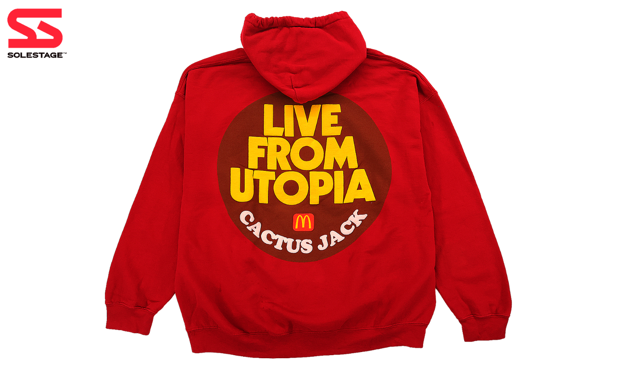 Travis Scott x McDonalds Live From Utopia Sticker Hoodie Travis Scott x McDonalds Live From Utopia Sticker Hoodie