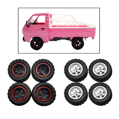 4er Pack RC Car Nabe Felge & Reifen für WPL D12 RC Car Ersetzt Zubehör
