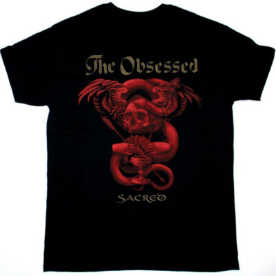 SALE Vtg THE OBSESSED SACRED Cotton Black All Size Unisex Shirt