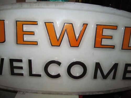Large Original JEWEL WELCOME Thick Plastic Cover From Lighted Sign - Picture 3 of 9