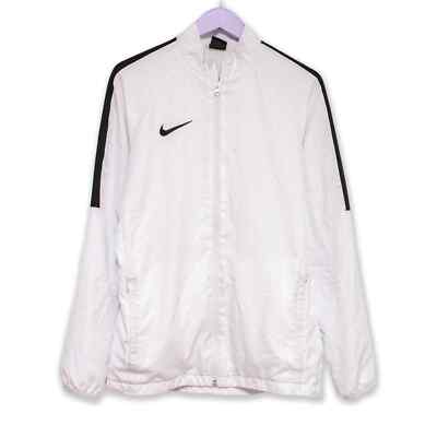Nike Windjacke schwarz-weiß Swoosh mit Reißverschluss bestickt - Größe M Herren