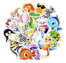 Animals Stickers Skateboard Vinyl Laptop Luggage Decals Sticker Hydro Flask 50pc