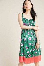 NEW Anthropologie Mireille Pleated Dress Size Small MSRP: $180