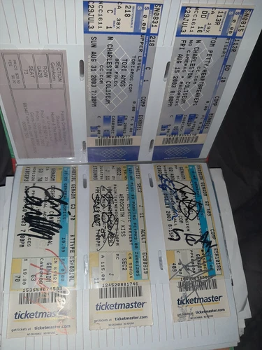 HUGE Lifetime Collection of Concert Ticket Stubs VIP AUTOGRAPHED Signed L@@K FS