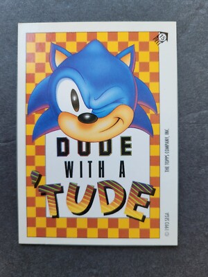 SEGA SONIC 1993年 ステッカー ★レア3枚 1993 Topps SONIC the HEDGEHOG STICKER Card #15 SEGA GENESIS Dude