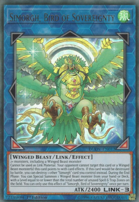 Yugioh! LP Simorgh, Bird of Sovereignty - DUOV-EN012 - Ultra Rare - 1st Edition 