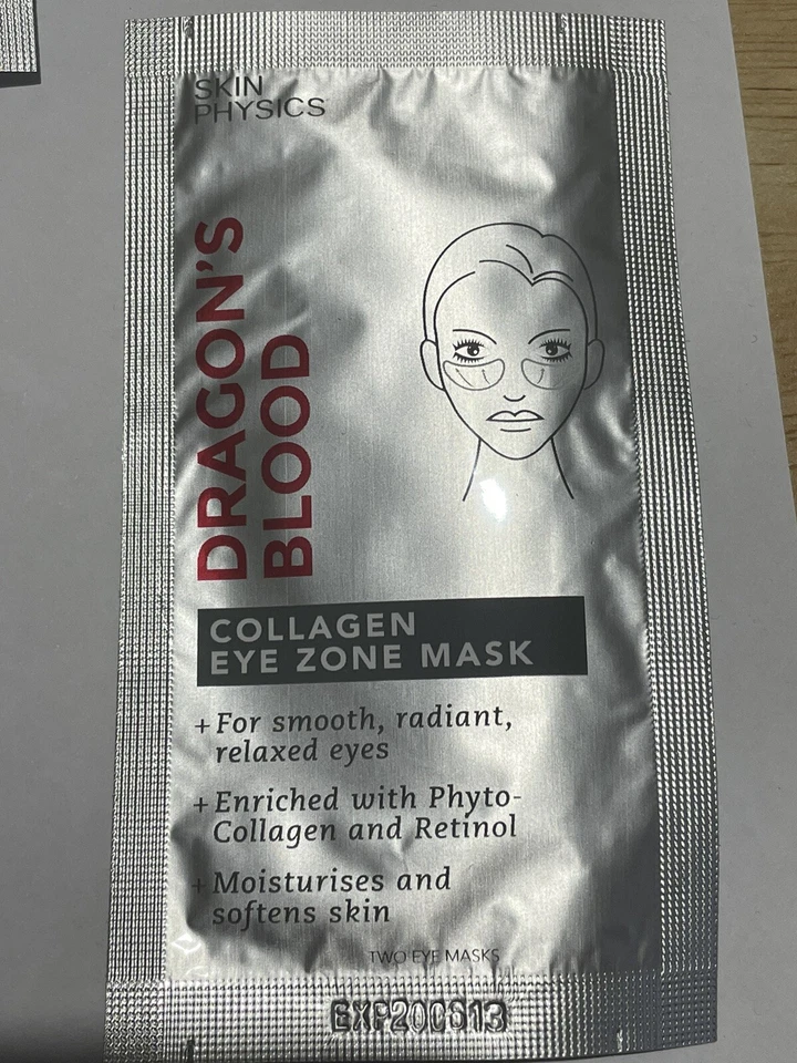 ***CLEAROUT*** SKIN PHYSICS DRAGON'S BLOOD COLLAGEN EYE ZONE MASK Retinol x 6 - image 4 of 4