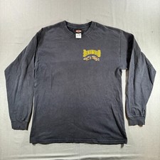 Vintage Harley Davidson T Shirt Mens Large Black Made in USA Deadwood Western