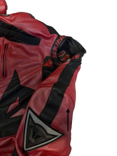 Dainese GTR Men's Leather Motorcycle Racing Suit 2 Piece Black/Red Size 54 - Picture 15 of 24