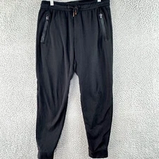 01 Algo Joggers Mens Small Black Performance Pants Activewear Stretch Gym Run