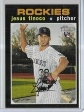 2020 Heritage High Number #628 Jesus Tinoco Colorado Rockies Rookie Card