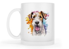 Becher Kaffeebecher | Glas | matt | 300ml -  Motiv: Hund Foxterrier Porträt 62