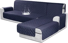 Sectional Couch Covers 100% Waterproof L Shaped Sofa Slipcover 3Pcs Reversible C