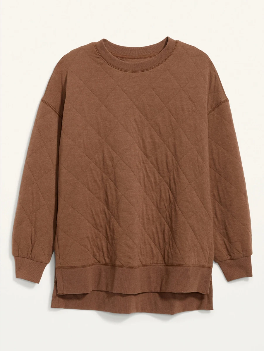 Old Navy Womens Long-Sleeve Vintage Quilted Tunic Sweatshirt Size Large |  eBay