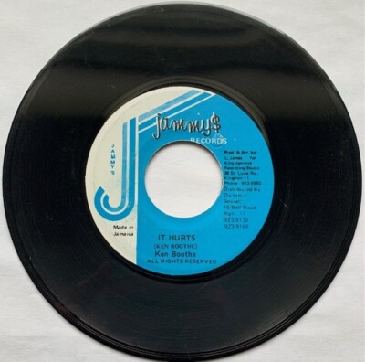 KEN BOOTHE-JAMMYS RECORDS-IT HURTS-MONEY MONEY-45RPM-7'' JAMAICA IMPORT VG