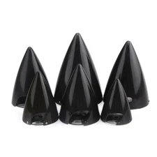 2 Blade 4inch Black RC Plane Carbon Fiber Spinner Screw Fix Impeller Cover Tip