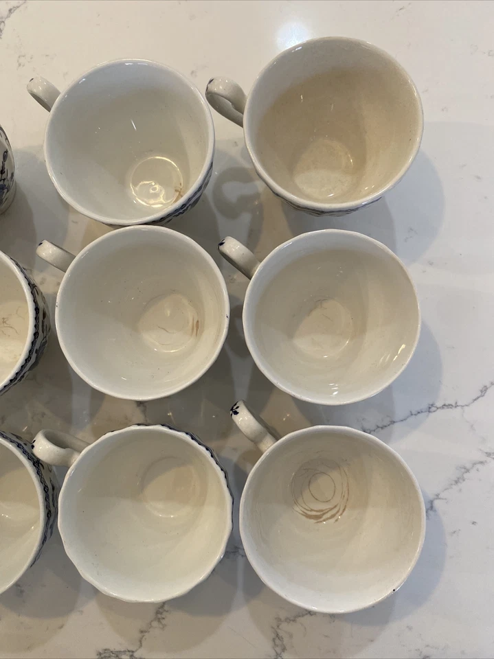 Johnson Bros Indies Blue England Ironstone tazas de té crema azucarero 36 piezas Foto 3 de 4