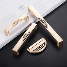1pc Chinese Style Cabinet Storage Box Brass Brushed Handle Door Knob Pull 4 Size