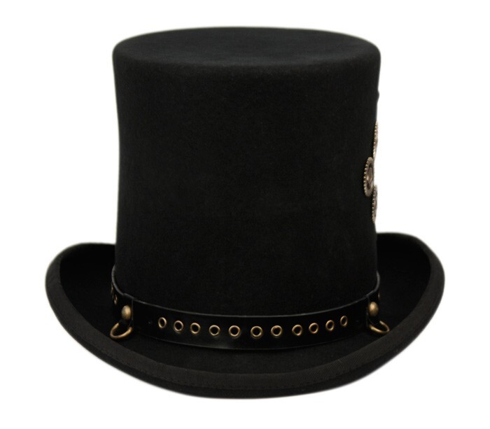 Tophat Iu Epoch Steampunk Wool Felt High Crown Top Hat W