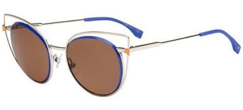 Fendi Ff 0176/S Gatto Occhio Occhiali da Sole 3YGUT Luce Oro Blu / Marrone  Scuro | eBay