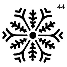 Really Great Stencils, Mini, Snowflake 44, 3.5", Snowflakes, Snow Crystals