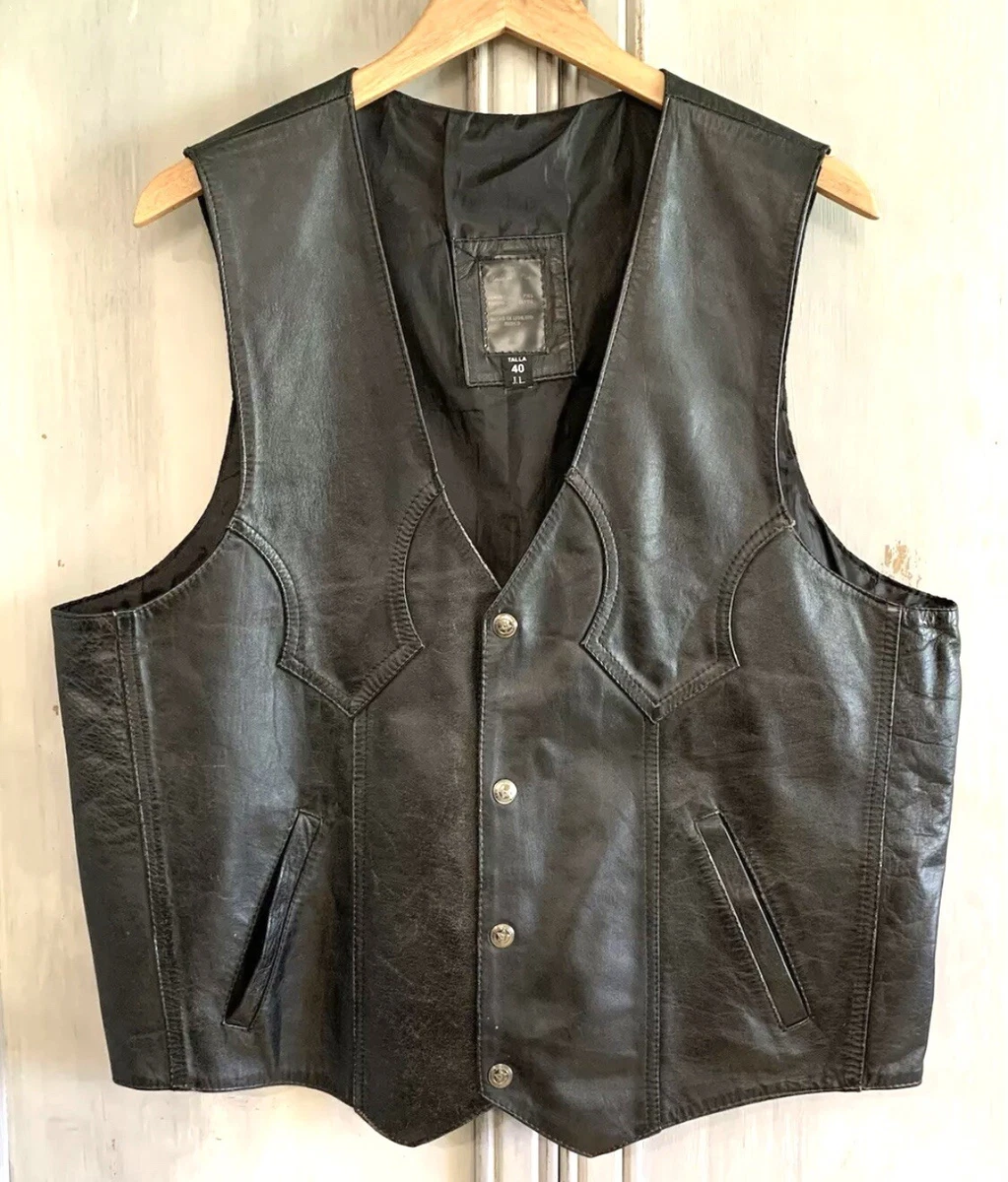 Mexican leather hotsell vest
