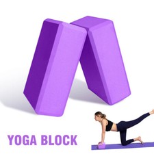 2pcs Yoga Blocks EVA Foam Exercise Brick Lightweight Odor Resistant for Home Gym