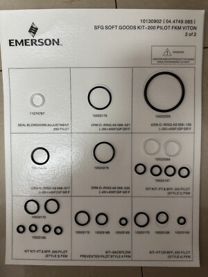 Anderson Greenwood Type 200 Pilot Valve  04.4749.065 SOFT GOODS KIT-200